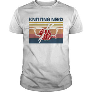 Glasses Knitting Nerd Vintage Shirt